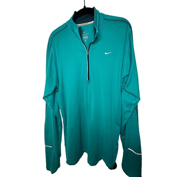 Nike Tops - Nike Element Half Zip Running Top in Teal